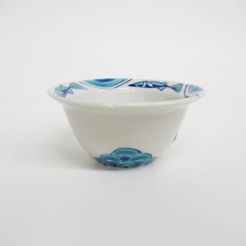 安東眉石窯　豆鉢　魚文